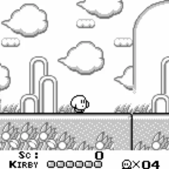 Kirby's Dream Land Game Boy gameplay screenshot