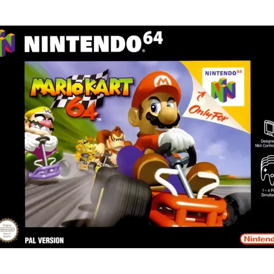 Mario Kart 64 N64 box art