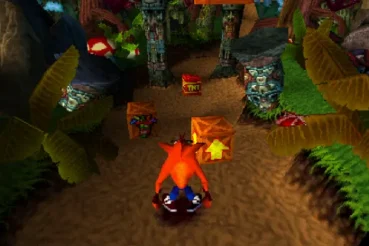 Crash Bandicoot PS1 gameplay screenshot Crash Bandicoot PS1 gameplay screenshot