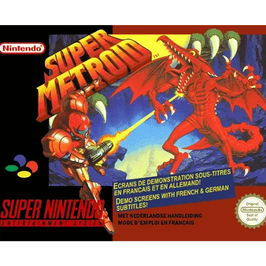 Super Metroid SNES box art